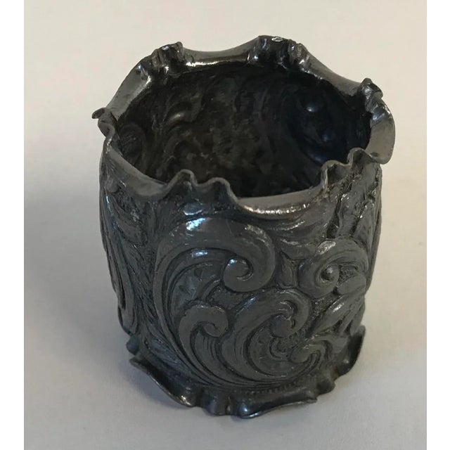 Traditional Antique Silver Plate Napkin Ring For Sale - Image 3 of 9