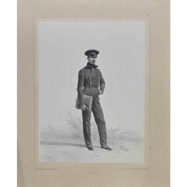 Auguste Raffet, Portrait, Lithograph, 1843 For Sale