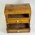 Antique Wooden Two Drawer Tabletop Cabinet With Dome Treasure Chest Top in Golden Brown For Sale - Image 4 of 16