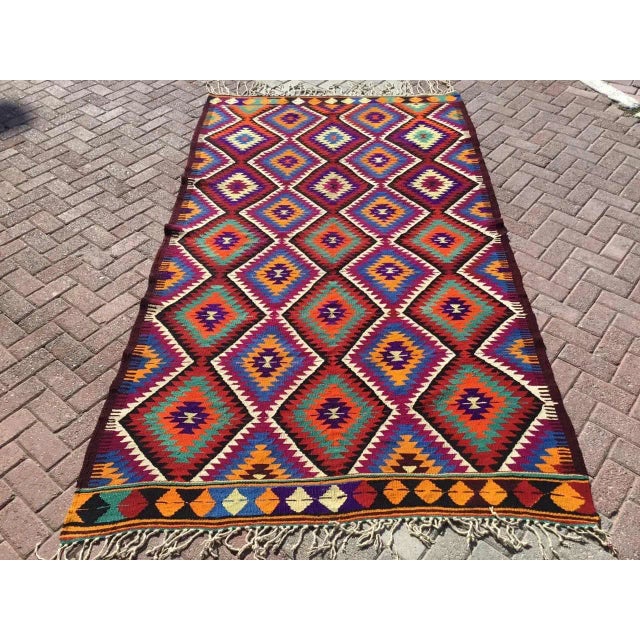 Bohemian Kilim Rug - 64" X 112" For Sale - Image 11 of 11