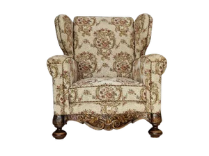 Vintage Danish Relax Chair in Flowers Fabric, 1950s
