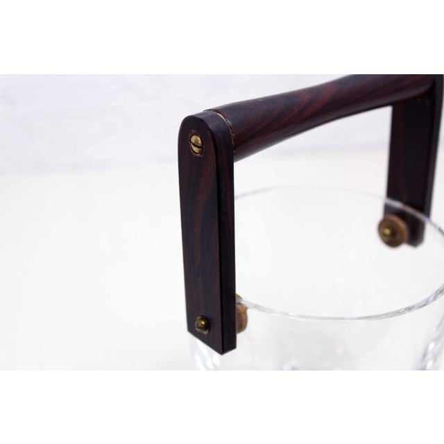 Crystal and Wood Ice Bucket, 1970s For Sale - Image 10 of 11