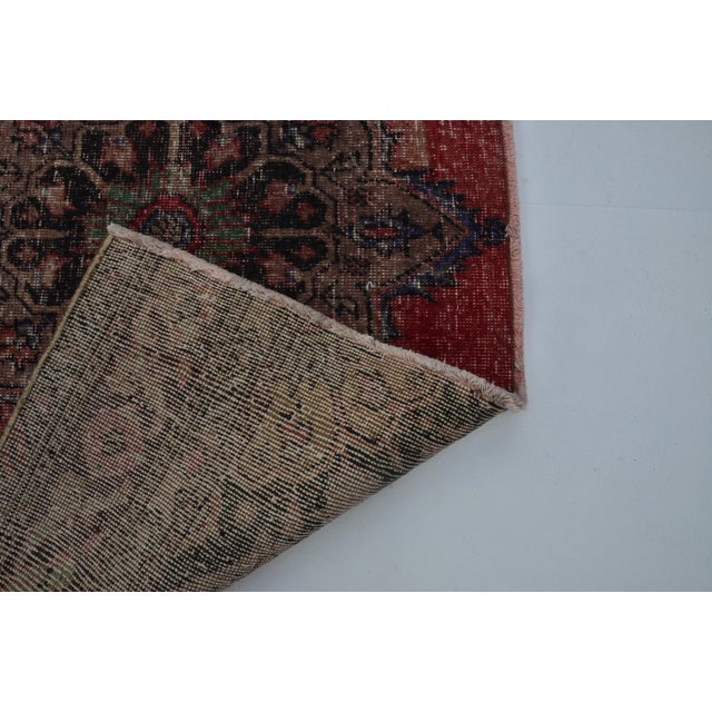 Antique Handknotted Wool Carpet For Sale - Image 10 of 10