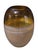 Glass Vintage Mid Century Modern Italian Hand-Blown Art Glass Two Tone Amber & Cream Vase For Sale - Image 7 of 7