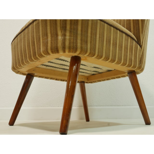 Brown Mid-Century Cocktail Chair, Germany, 1960s For Sale - Image 8 of 11