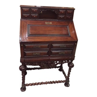 19th Century Portuguese Slant Front Writing Desk For Sale