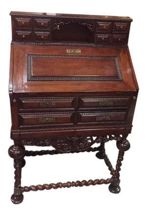19th Century Portuguese Slant Front Writing Desk
