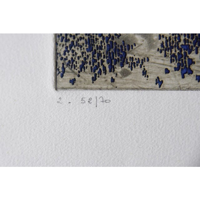 1970s Yannick Ballif, Abstract Serigraph on Woven Paste, 1976 For Sale - Image 5 of 12