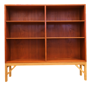 Vintage Danish Bookcase in Teak and Oak by Børge Mogensen for FDB, 1960s