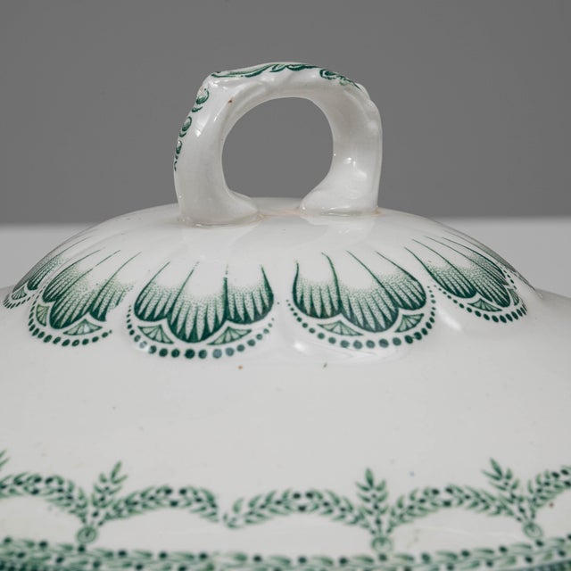 White 20th Century Belgian Special Edition Porcelain Tureen with Lid For Sale - Image 8 of 18