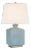 Thomas O'Brien by Visual Comfort Signature Meurice 27" Table Lamp in Silk Blue with Linen Shade For Sale