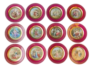 Set of Twelve Late 19th Century Royal Vienna Plates