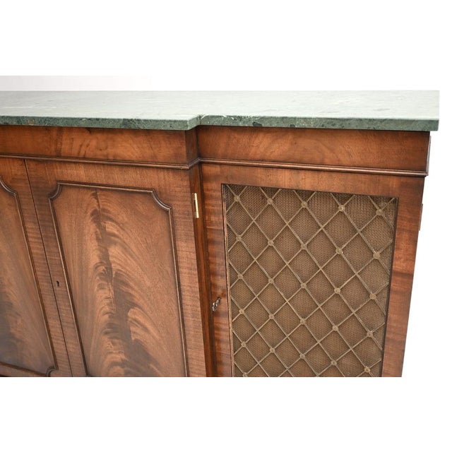 Marble Top Grill Front Sideboard, 1930s For Sale - Image 9 of 10