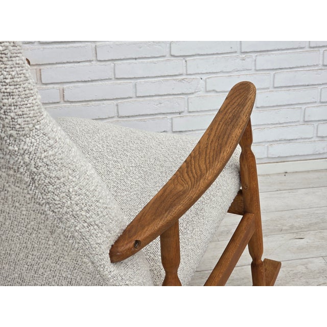 Vintage Scandinavian High-Backed Rocking Chair, 1970s For Sale - Image 17 of 18