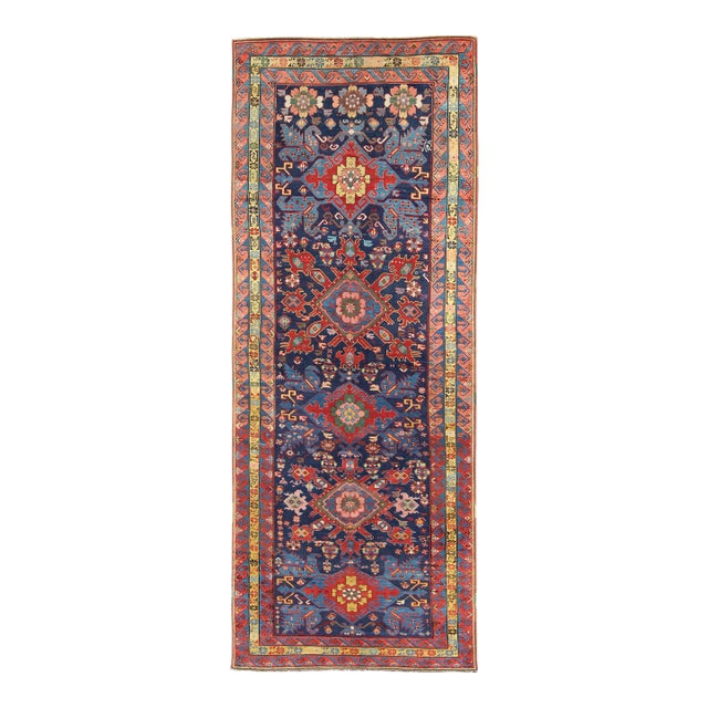 Antique Caucasian Seychour Rug With Diamond Medallions in Rich Colors 4'0"x10'6" For Sale