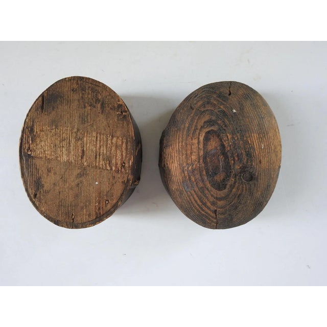 Brown Small Antique Bentwood Oval Spice Box For Sale - Image 8 of 9