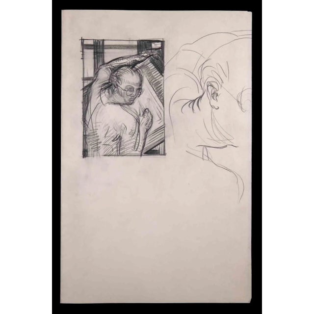 Sketches of an Artist is an Original Pencil Drawing realized by an Unknown artist in mid-20th Century. Good condition on a...