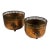 1940s Copper Brass Reticulated Footed Planters With Rose - A Pair For Sale