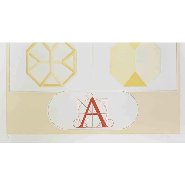 Composition is a lithograph and embossing artwork on paper realized by Lucio del Pezzo. It belongs to the series...