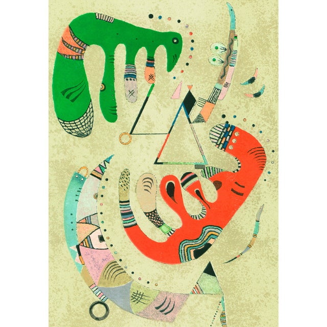 Abstract 1969 Wassily Kandinsky Lithograph "Vert Et Rouge" (Green and Red) For Sale - Image 3 of 5