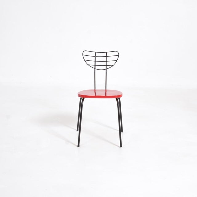 Red Radar Chair attributed to Willy van der Meeren For Sale - Image 11 of 16