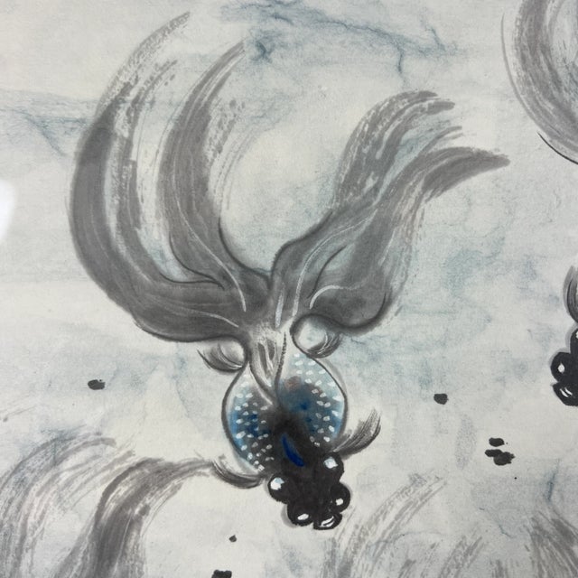 Mid 20th Century Framed Chinese Scroll For Sale - Image 4 of 10