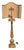 Italian Antique Italian Giltwood Table Lamp With Custom Roman Shade For Sale - Image 3 of 4