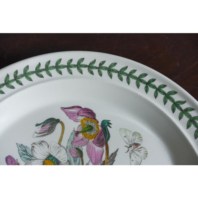 1980s Portmeirion Botanic Garden Dinner Plate Christmas Rose Helleborus Rosa For Sale In Washington DC - Image 6 of 6