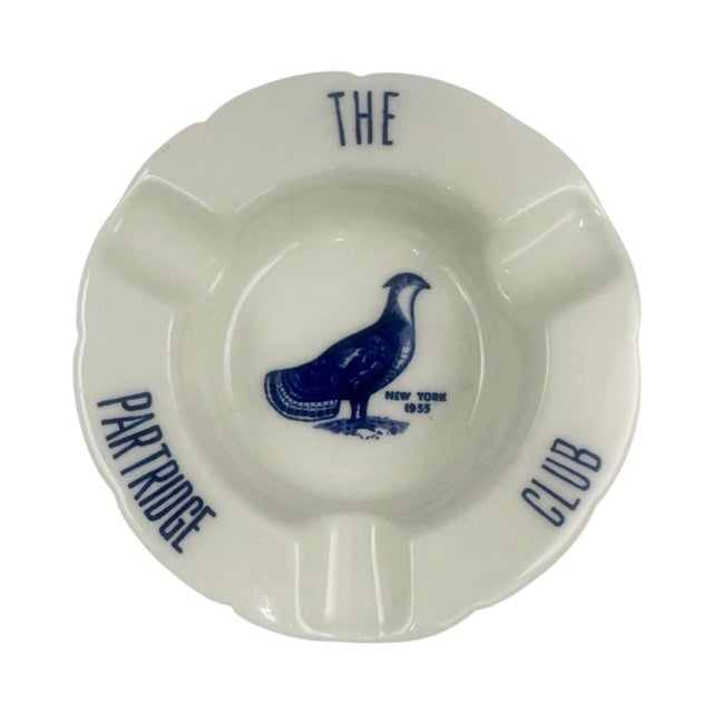 Vintage the Partridge Club Nyc Ashtray Catchall Dish New York City For Sale In Washington DC - Image 6 of 6