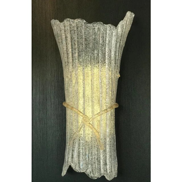 Italian Murano Glass Wall Sconces from Barovier & Toso, 1970s, Set of 2 For Sale - Image 10 of 15