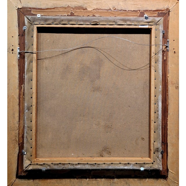 Red Girl Admiring Herself in the Mirror -C1880s Italian Romanticism Oil Painting For Sale - Image 8 of 8