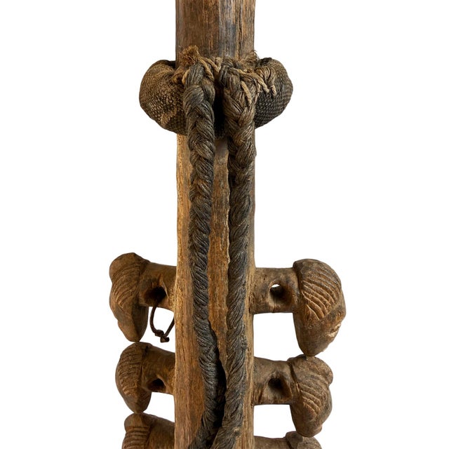 Wood Vintage Old Baule African Male Female Fertility Figure For Sale - Image 7 of 12
