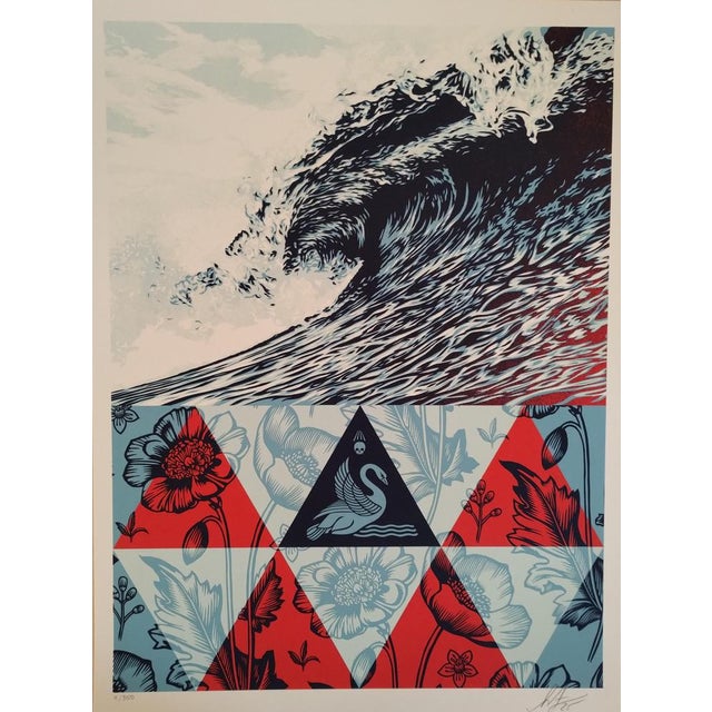 Modern Shepard Fairey, Wave of Distress, Silkscreen Print For Sale - Image 3 of 9