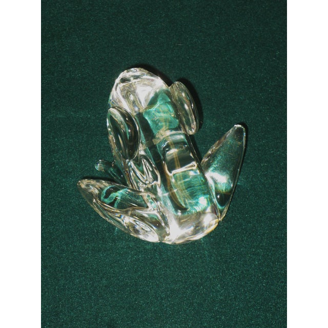 Figurative Mid 20th Century Glass Frog Paperweight Vintage Murano Italy Signed: Licio Zanetti Figurine For Sale - Image 3 of 14