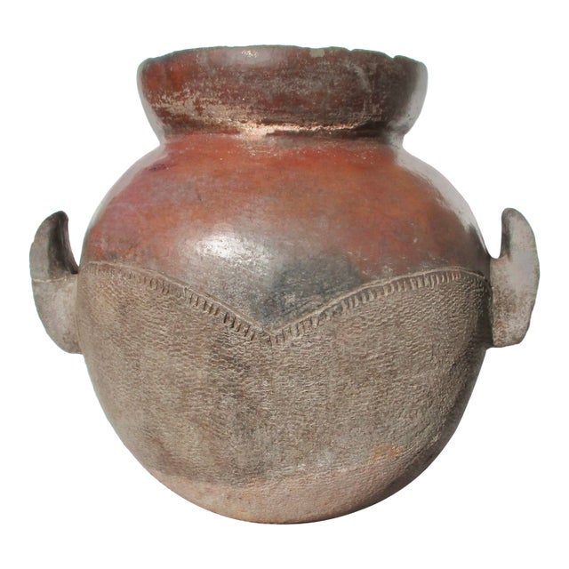 Antique African Burkina Faso Storage Jar Circa 1900 For Sale