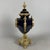 Antique French Table Clock in Blue Porcelain and Brass from Limoges For Sale - Image 4 of 14