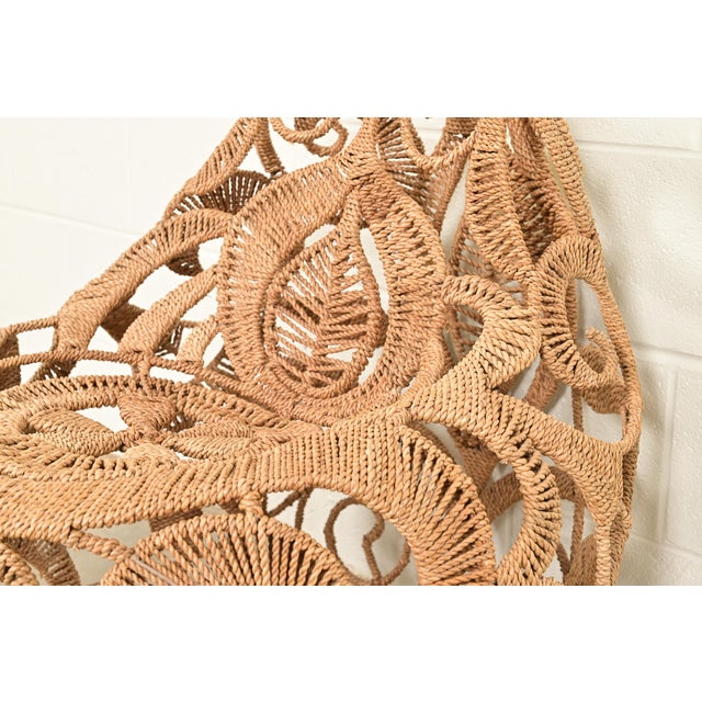 Textile Organic Modern Rope Lace Lounge Chair by Jo-Liza For Sale - Image 7 of 12