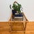 1970s Vintage Burnt Bamboo, Rattan & Smoked Glass Coastal Modern Side Tables — A Pair For Sale - Image 5 of 7