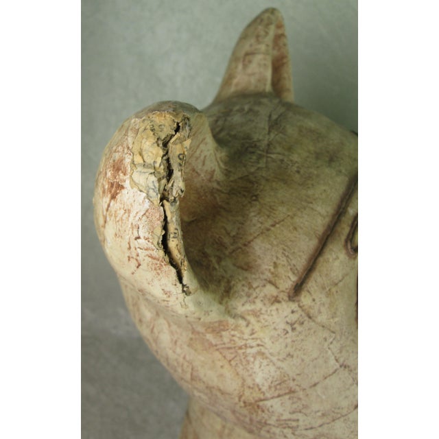 Jeanne Valentine Paper Mache Cat, Mid Century Modern For Sale - Image 11 of 11