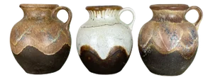 German Ceramic Pottery Lava Vases from Dümler and Breiden, 1960s, Set of 3