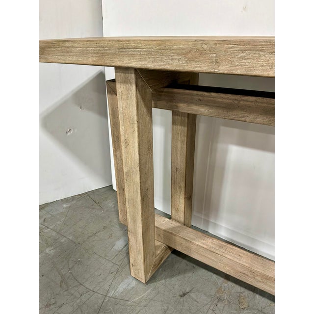 2020s Organic Modern Blonde Wood Interlocking Console Table For Sale - Image 5 of 6