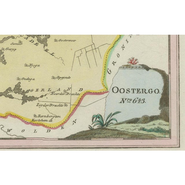 Paper Antique Map of Oostergo in Friesland by Von Reilly, 1791 For Sale - Image 7 of 10