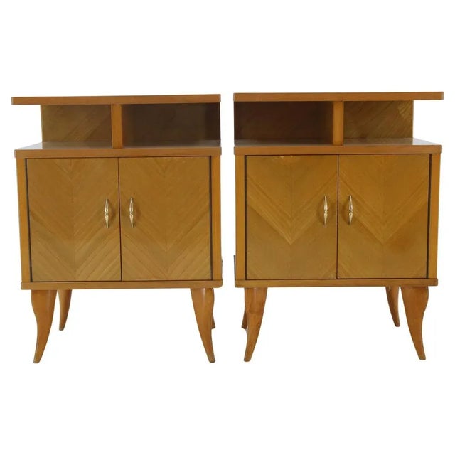 Nightstands in Ash, Italy, 1960s, Set of 2 For Sale - Image 12 of 12