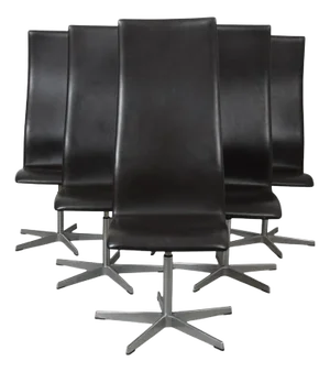 Oxford Chairs in Dark Brown Leather by Arne Jacobsen, 2000s, Set of 6