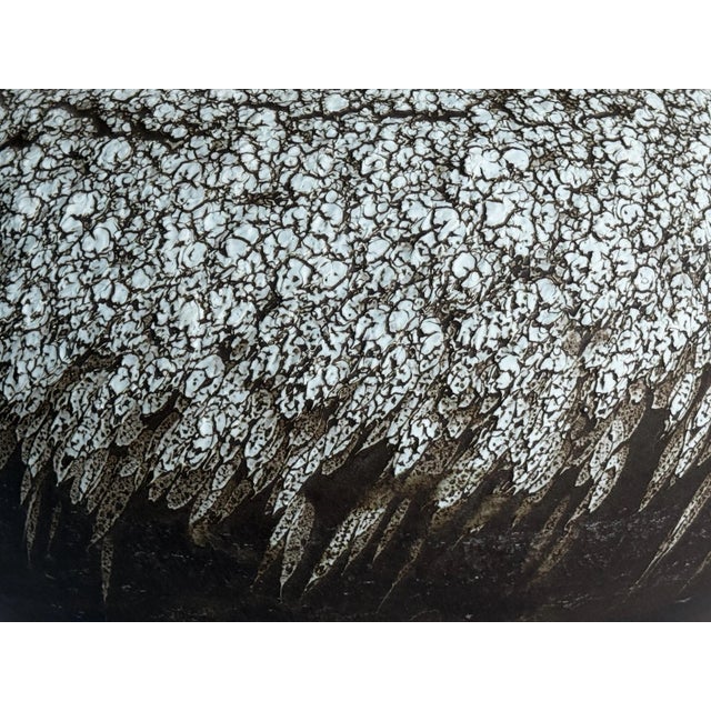 Vintage Overscale Organic Raku Studio Pottery Vase With Textures, 1980s For Sale - Image 4 of 5