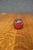 Traditional Hand Blown Cranberry Art Glass Apple Paperweight For Sale - Image 3 of 7