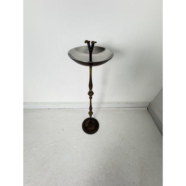 1950s Mid-Century Modern Floor Ashtray in Brass, 1950s For Sale - Image 5 of 12