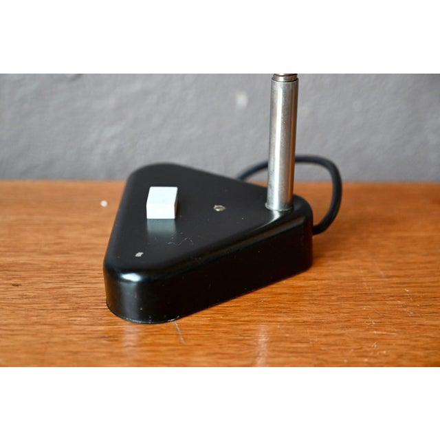 Vintage Black Lacquered Metal Gooseneck Desk Lamp, Germany, 1960s For Sale - Image 6 of 10