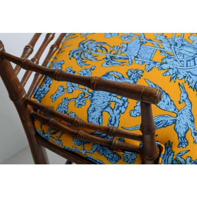 Brown Pair English Aesthetic Movement Faux Bamboo Chairs ,Sussex Style, C1890-1900 For Sale - Image 8 of 10