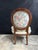 Vintage Louis XVI Style Slipper / Chauffeuse Chair With Floral Upholstery For Sale - Image 4 of 7
